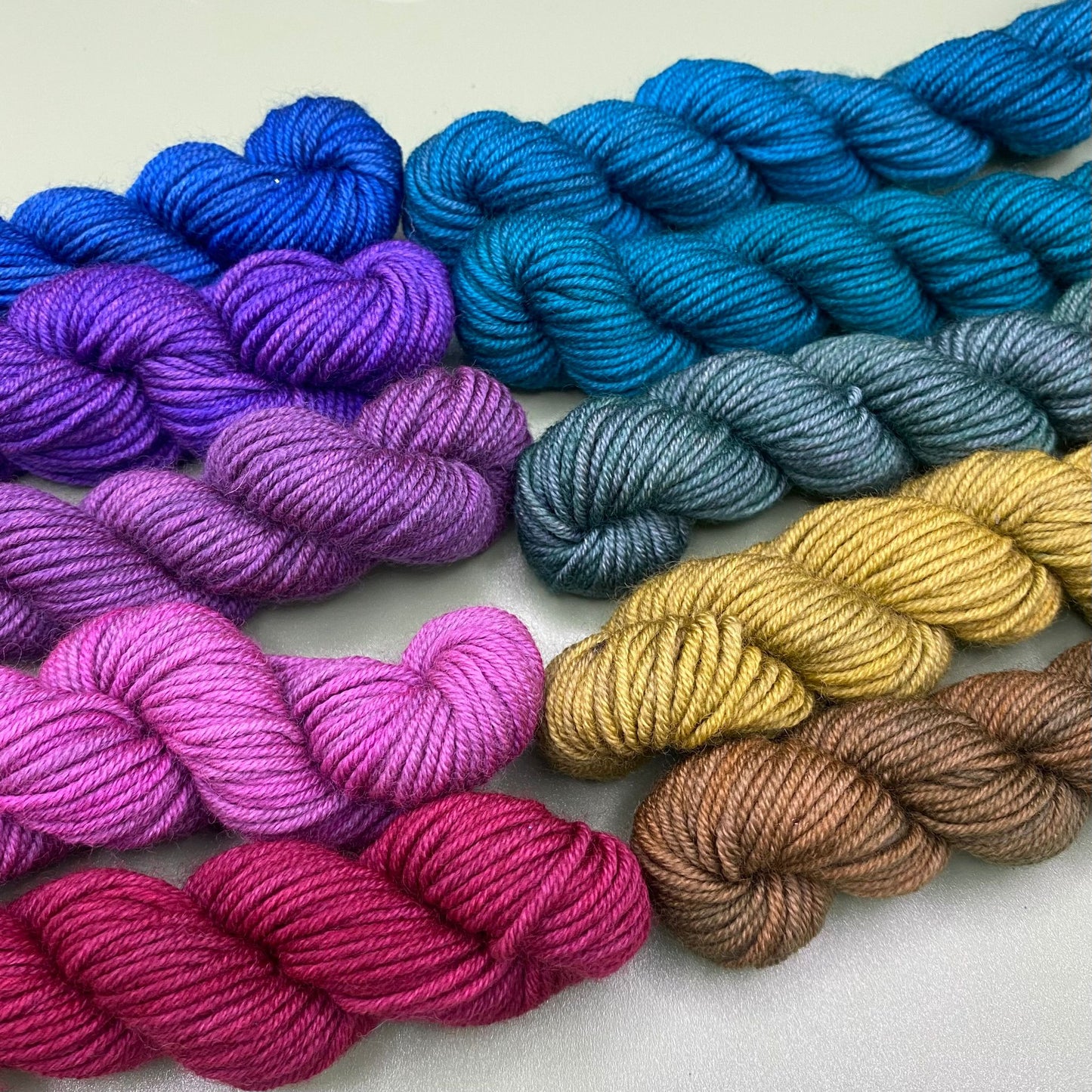 Christmas 2023 - Christmas Jewels - 10 x 20g Mini Skein Set - Sock 4 Ply + Merino DK