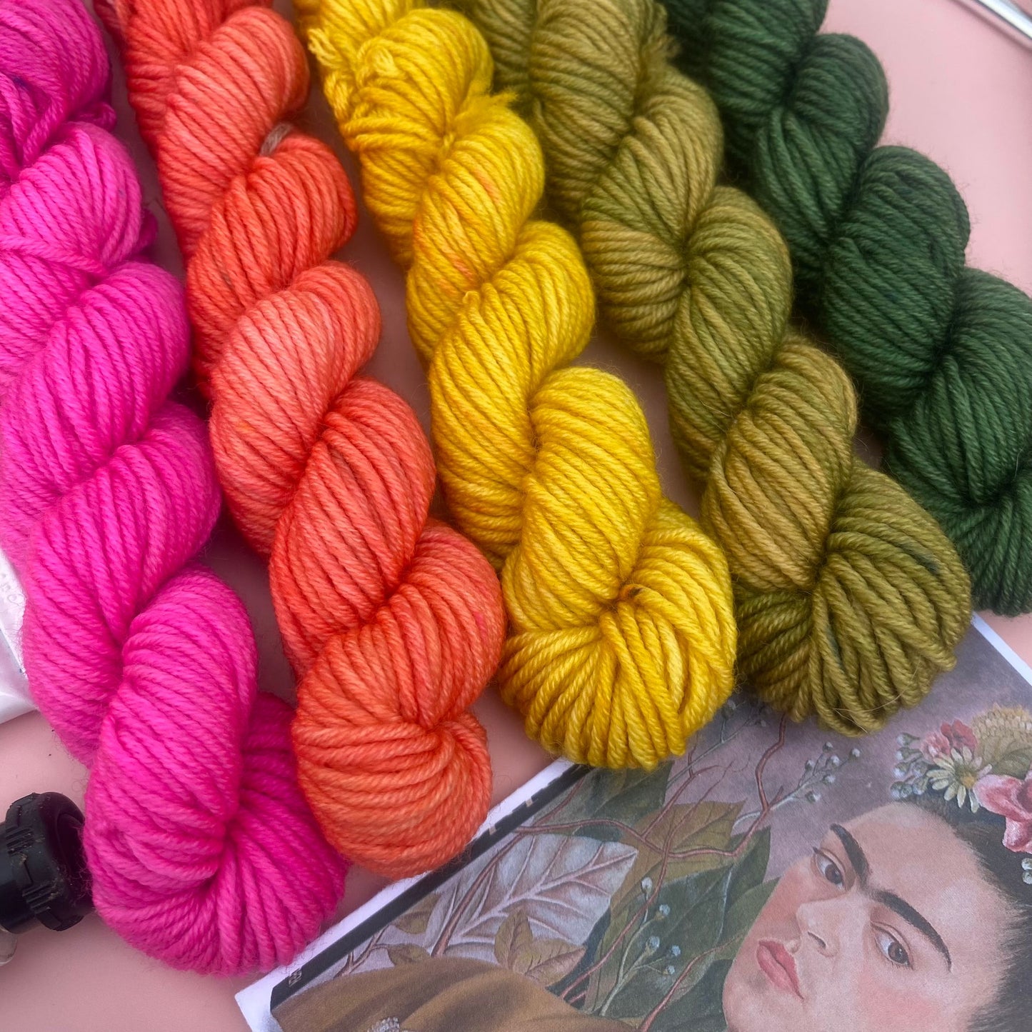 Frida Kahlo Self Portrait Minis - 5 x 20g Mini Skein Set - Merino DK