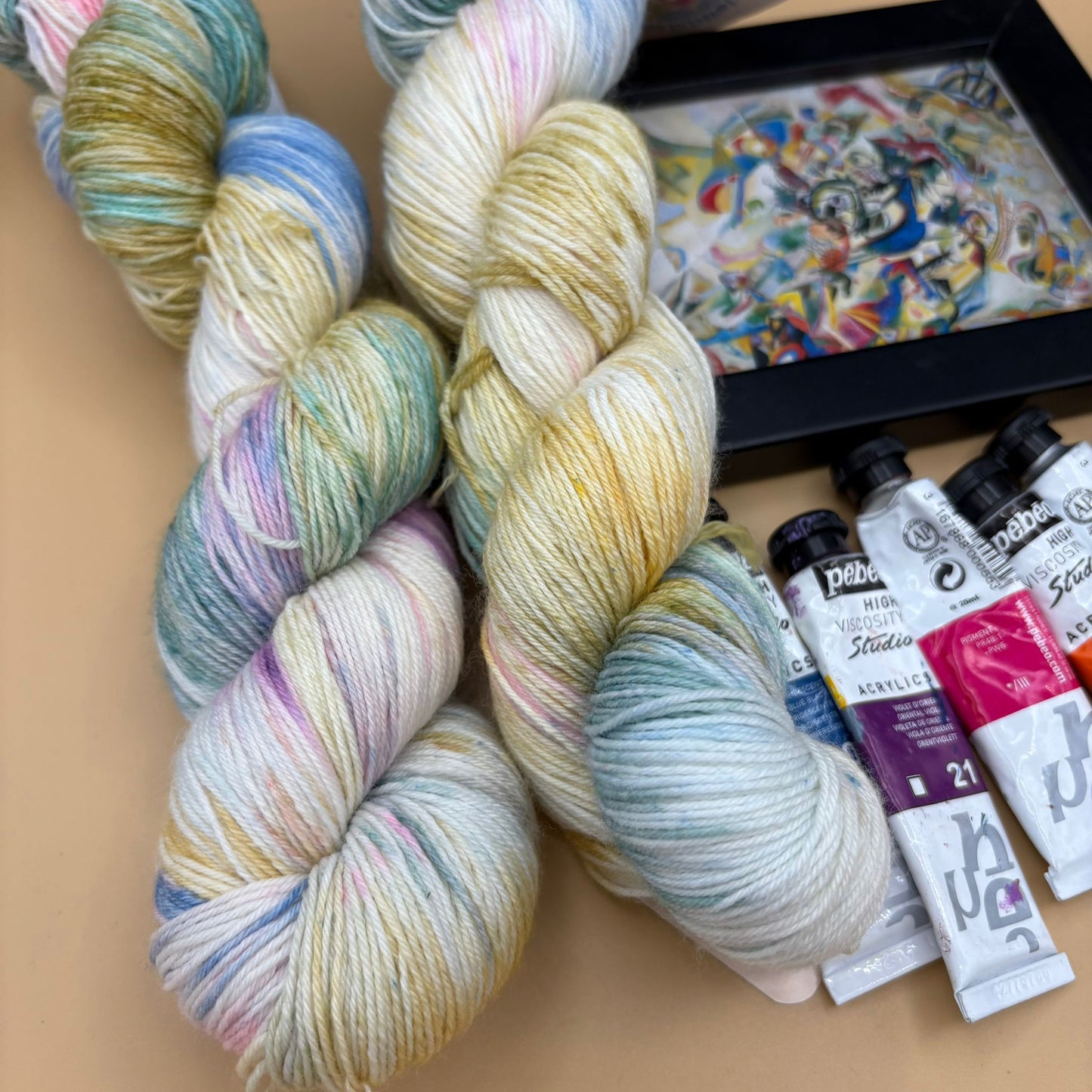 Kandinsky's Composition VII 1913 - Superwash Merino Sock 4 Ply