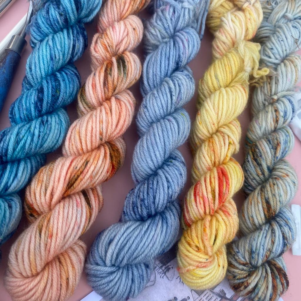 LS Lowry Minis - 5 x 20g Mini Skein Set - Superwash Merino 4 Ply or Merino DK