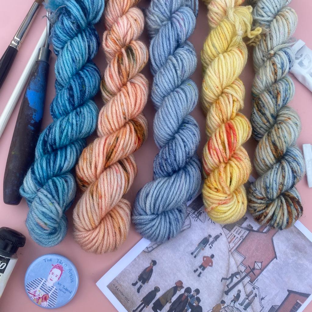 LS Lowry Minis - 5 x 20g Mini Skein Set - Superwash Merino 4 Ply or Merino DK
