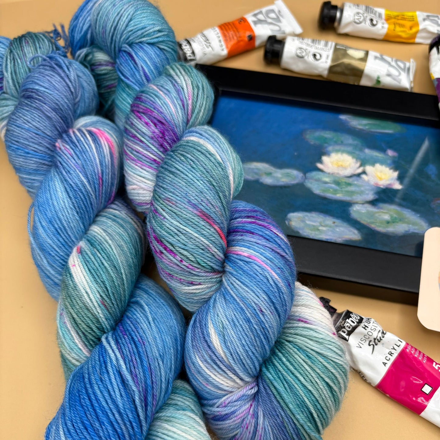 Monet's Blue Waterlillies - Superwash Merino DK