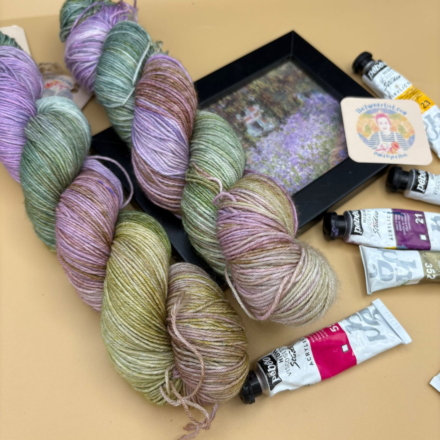 Monet Purple Irises In Giverny - Superwash Sock 4 ply or Superwash Merino DK