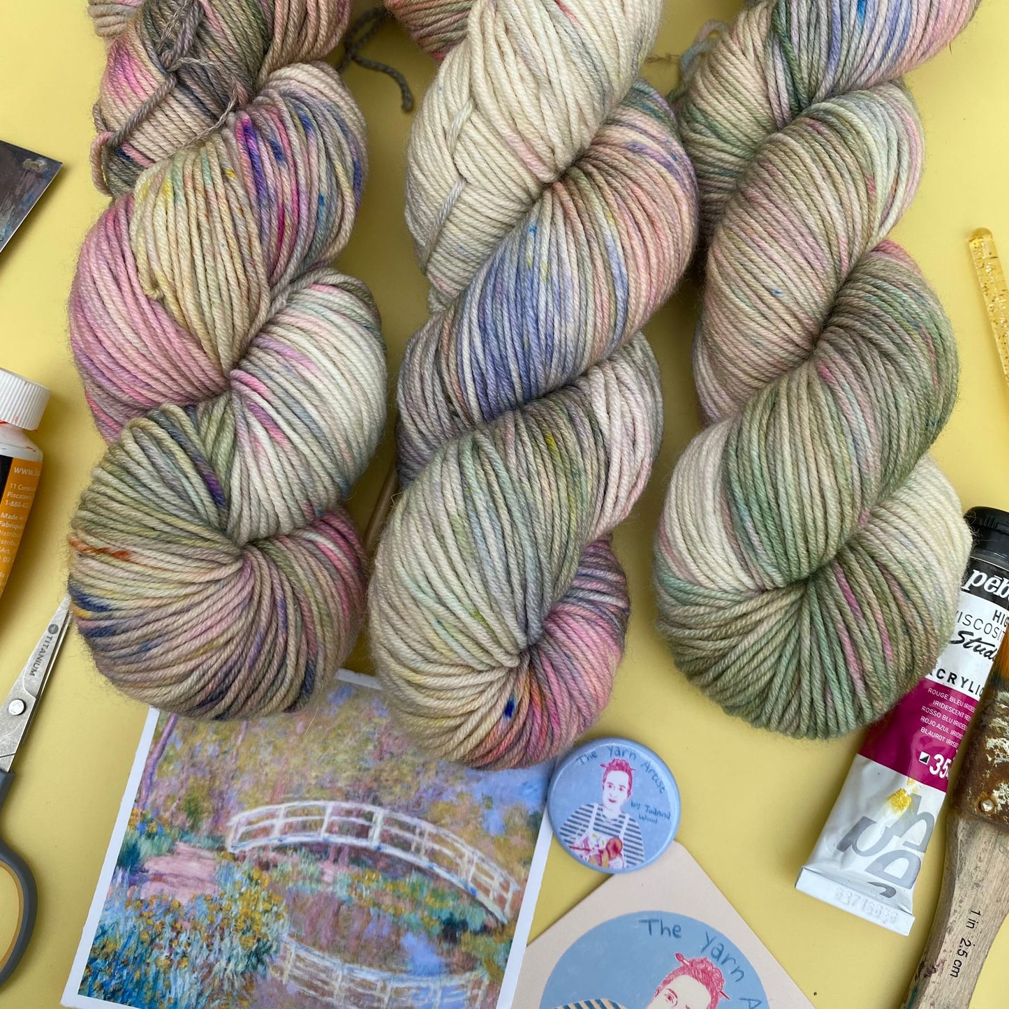 Monet's The Japanese Bridge - Superwash Sock 4 Ply or Superwash Merino DK