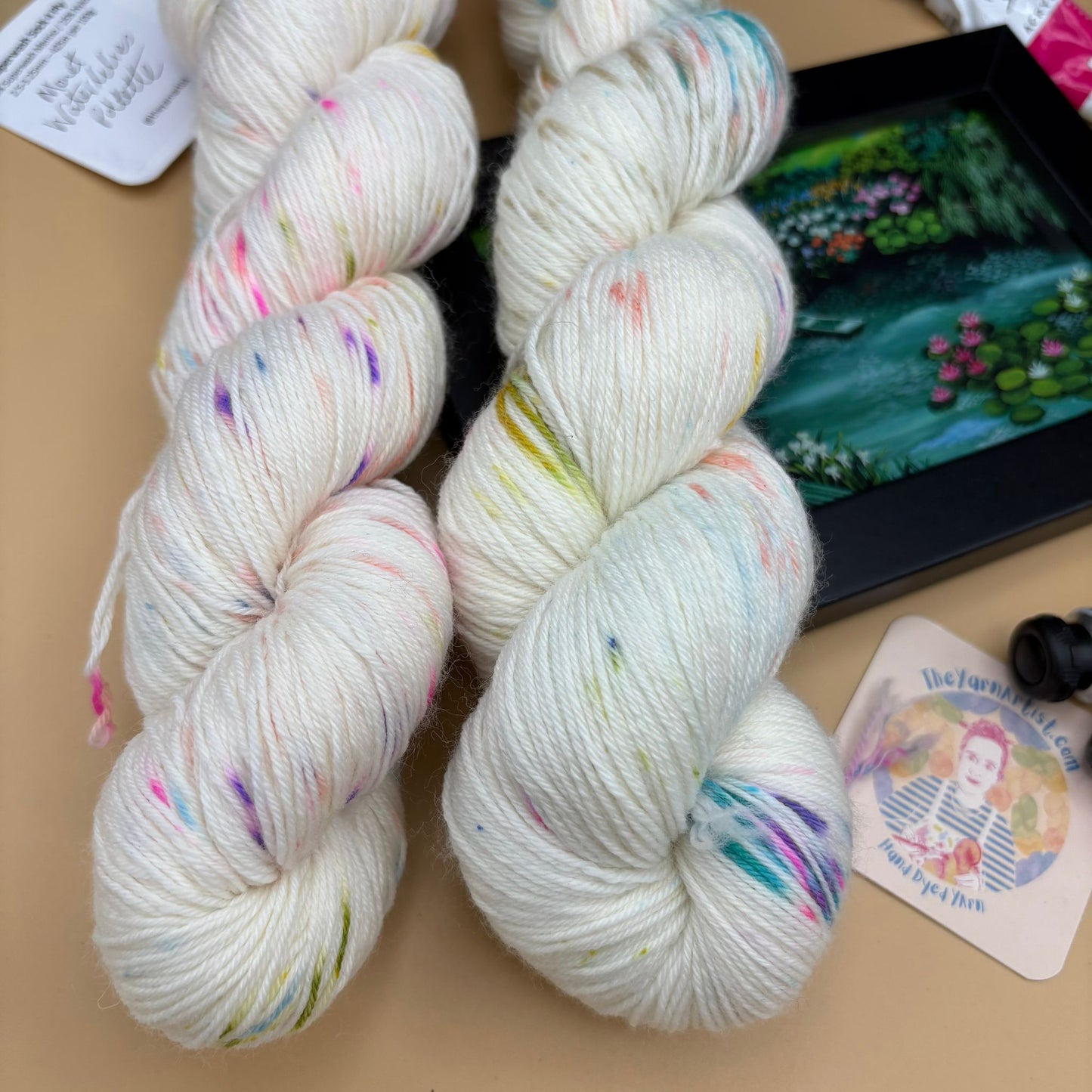 Monet Water Lilies Palette - Superwash Sock 4 Ply or Superwash Merino DK