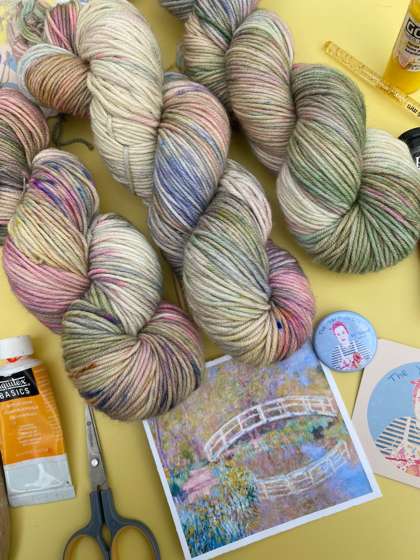Monet's The Japanese Bridge - Superwash Sock 4 Ply or Superwash Merino DK