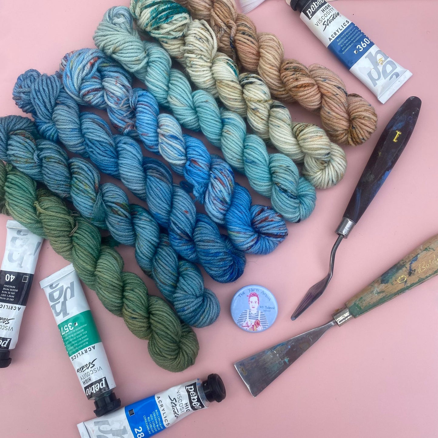 The Yarn Artist Speckled Favourites - 7 x 20g Mini Skein Set - Superwash Merino 4 Ply or Merino DK