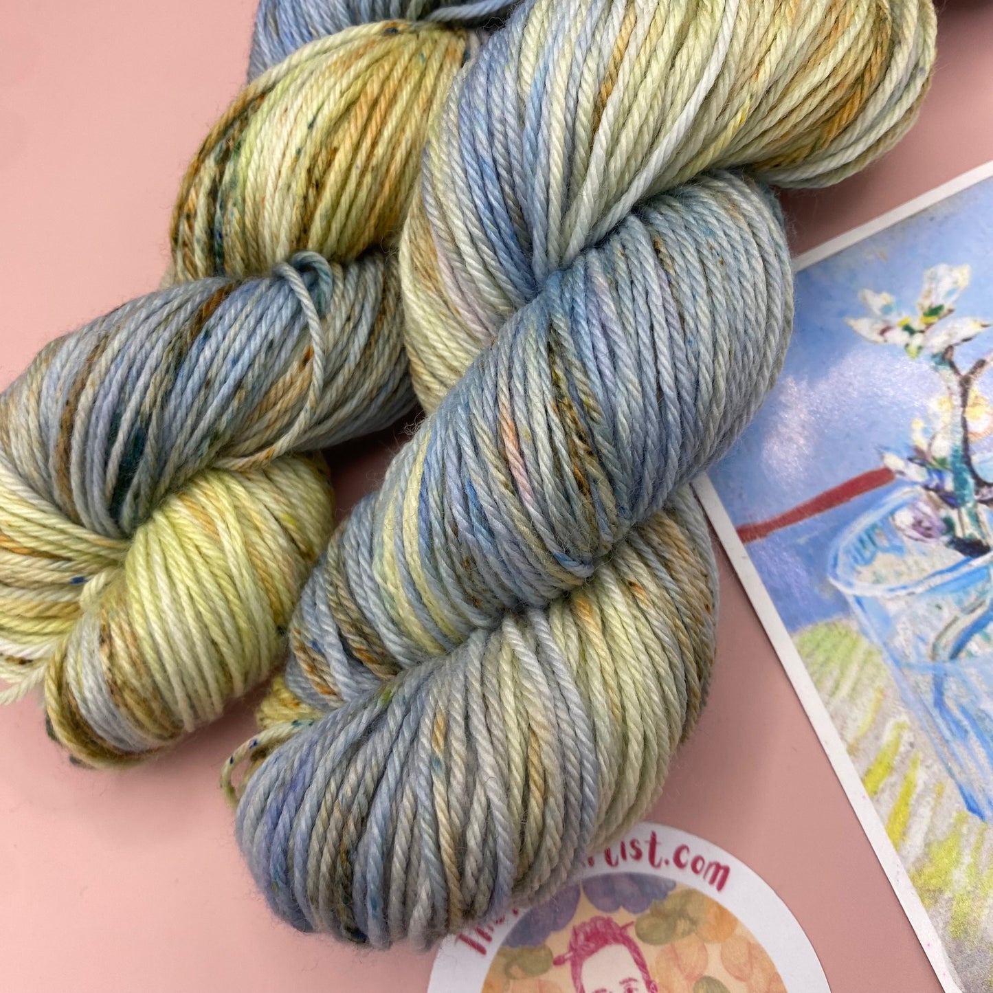 Van Gogh's Blossoming Almond Branch - Superwash Sock 4 Ply + Sock DK