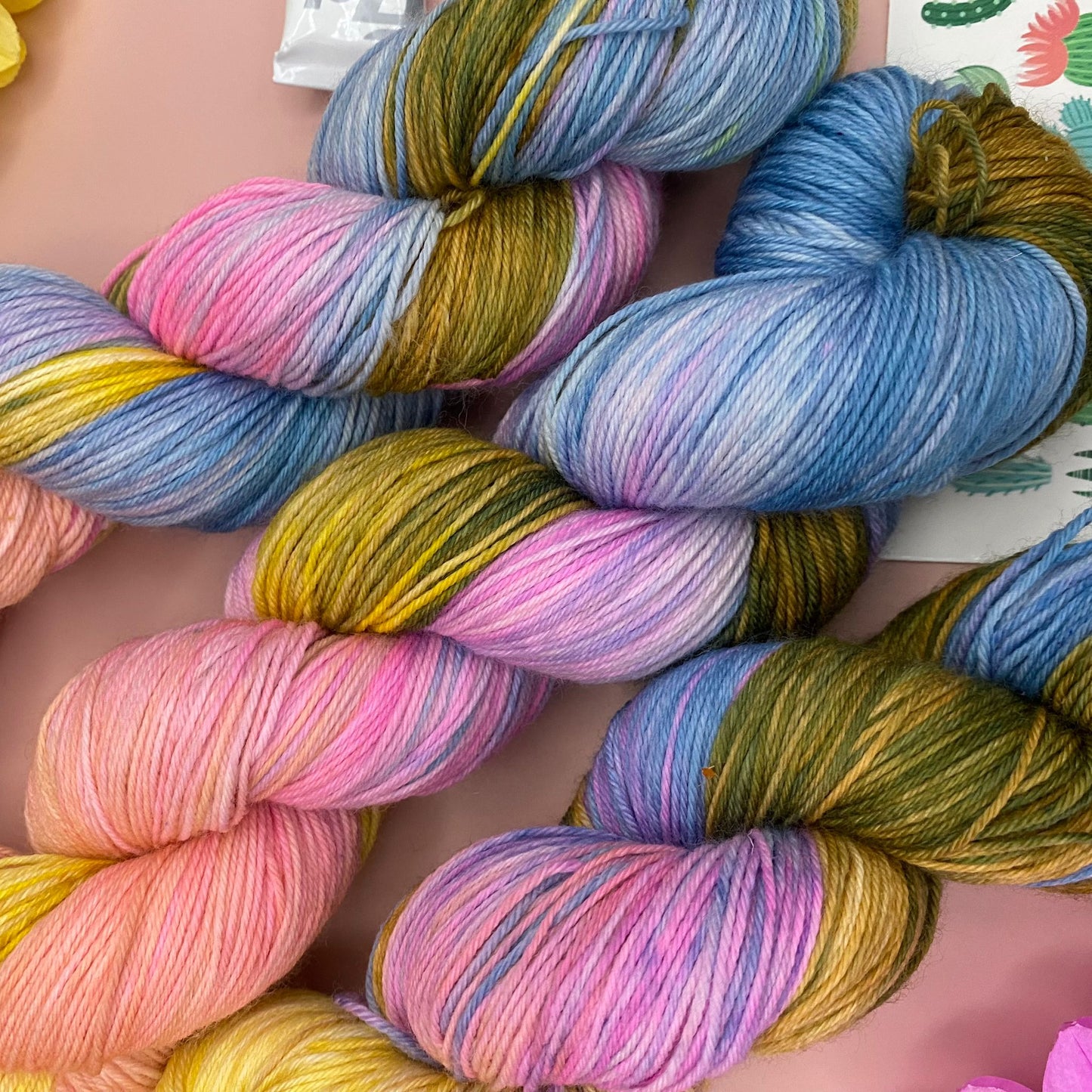 Frida Kahlo's Cactus Flower - Superwash Sock 4 Ply