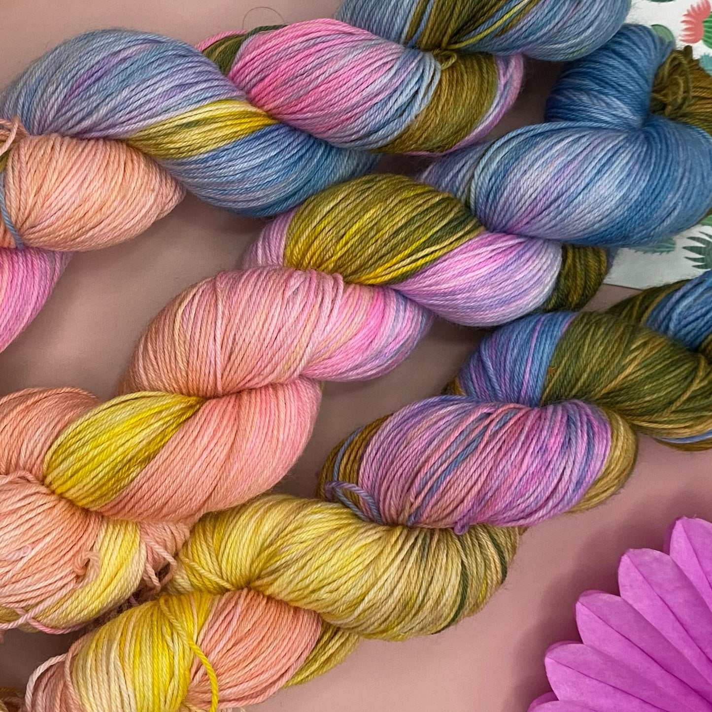 Frida Kahlo's Cactus Flower - Superwash Sock 4 Ply