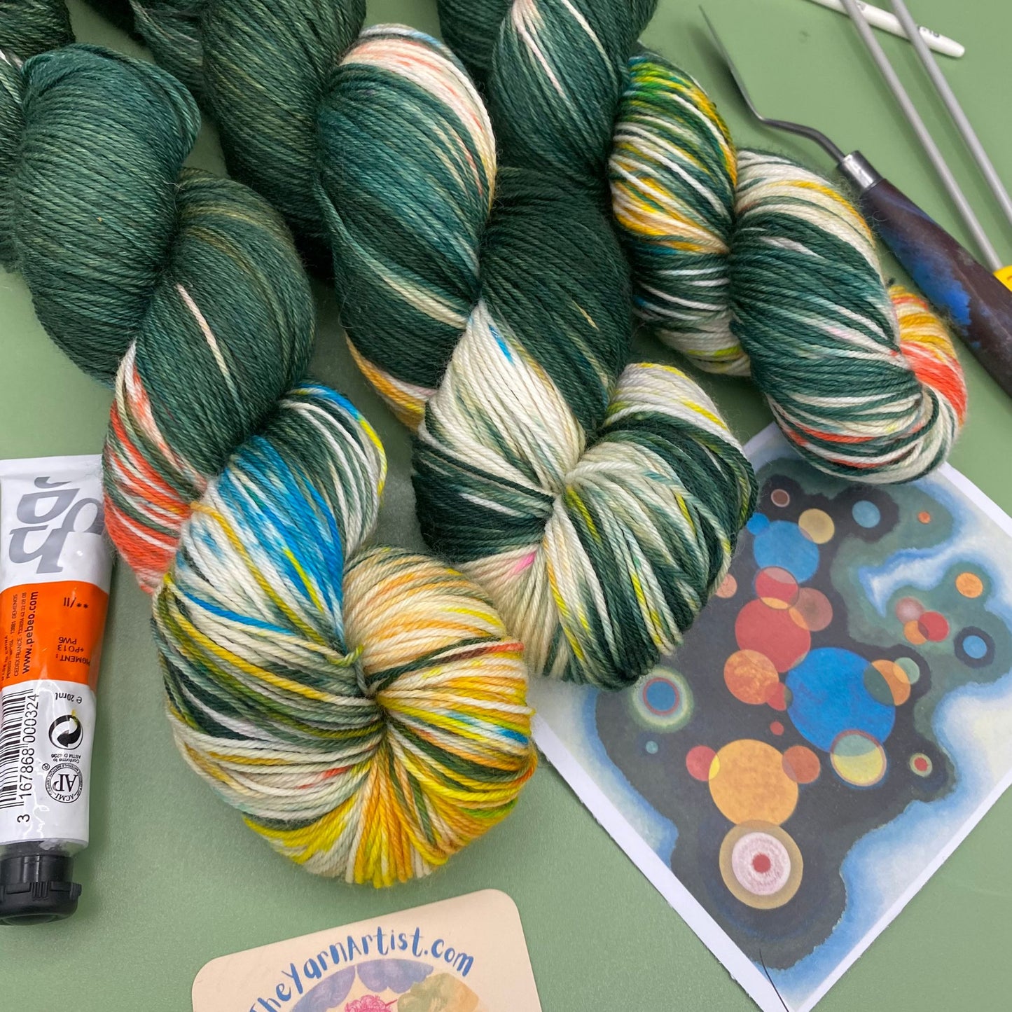 Kandinsky's Deepend Impulse - Superwash Sock 4 Ply