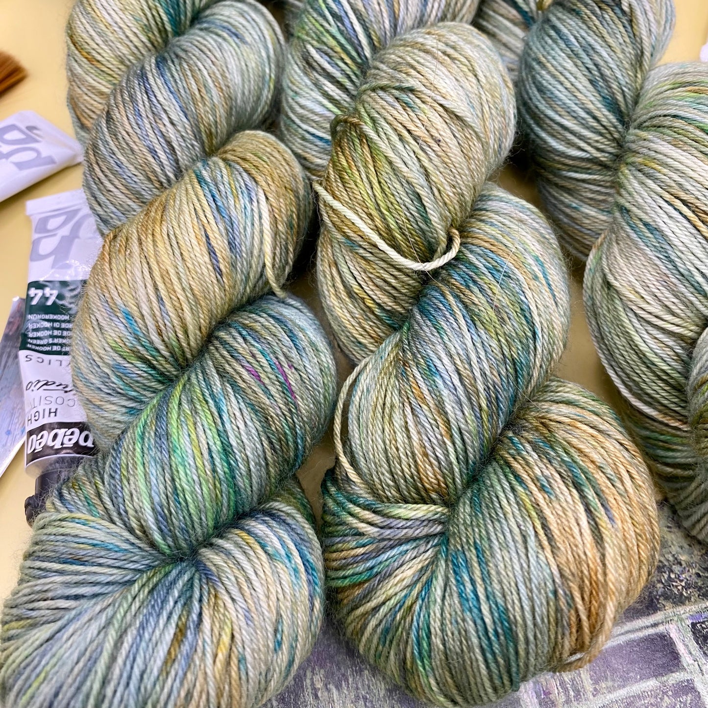Monet's Waterlillies Japanese Bridge - Superwash Sock 4 Ply + Sock DK