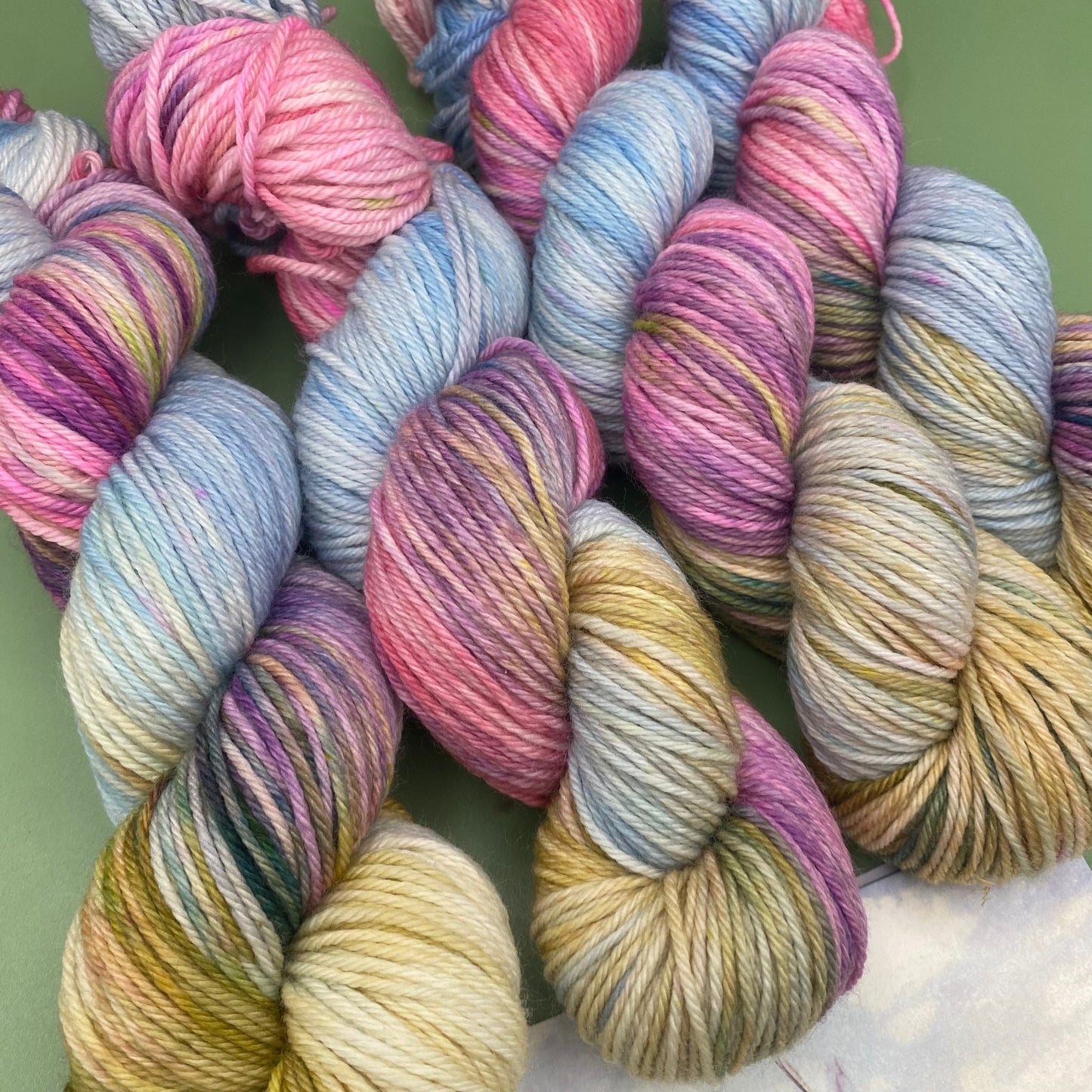 Monet's Tulip Fields with Windmill - Merino Silk 4 Ply or Superwash Sock DK