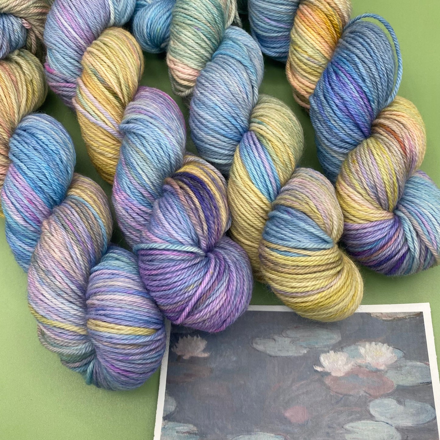 Monet's Water Lilies - Merino Silk 4 Ply or Superwash Sock DK