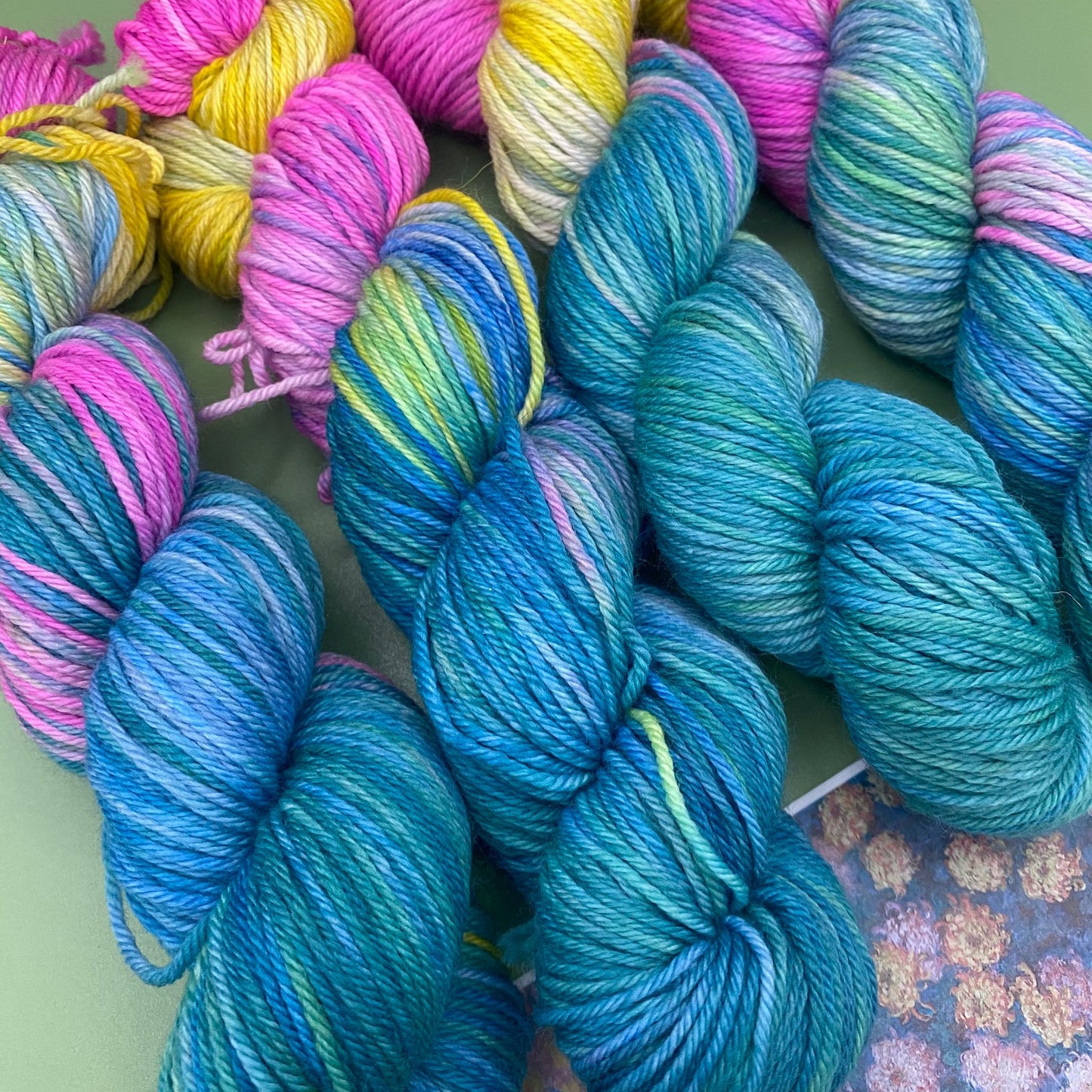 Monet's Chrysanthemums - Merino Silk 4 Ply or Superwash Sock DK