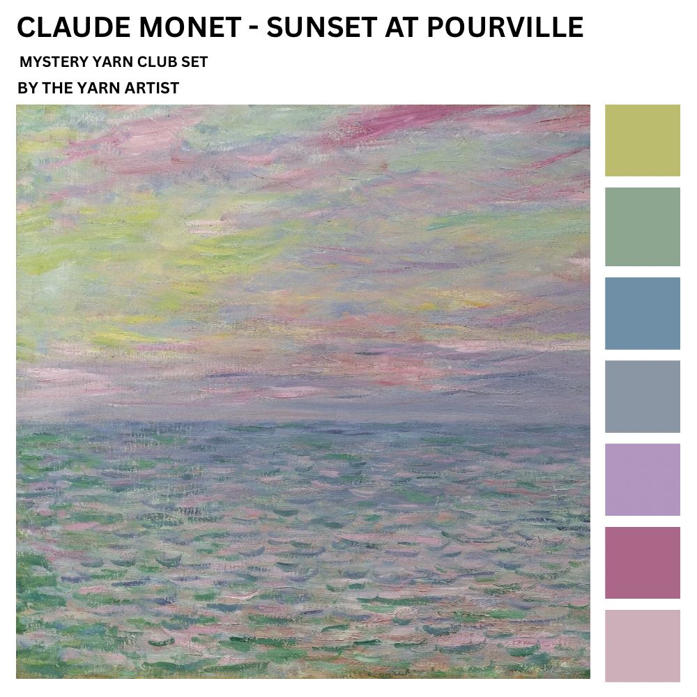 Mystery Yarn Club inspired by Monet.