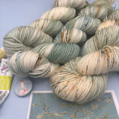 Van Gogh Almond Blossom Collection - Superwash Merino DK and 4 Ply