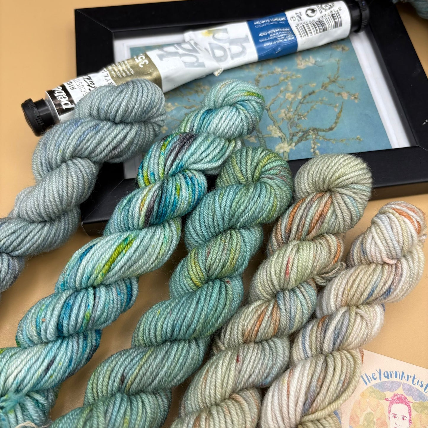 Van Gogh Almond Blossom Minis - 5 x 20g Mini Skeins - Sock 4 Ply or Merino DK