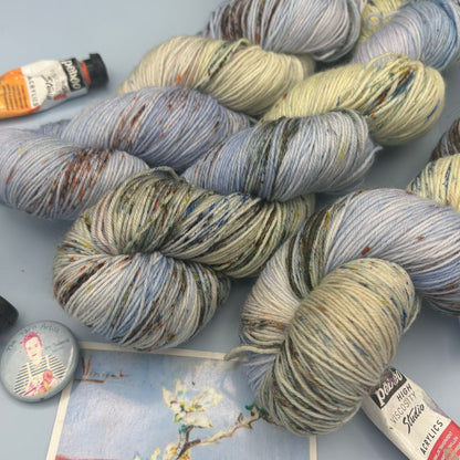 Van Gogh Almond Blossom Collection - Superwash Merino DK and 4 Ply