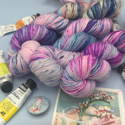 Van Gogh Almond Blossom Collection - Superwash Merino DK and 4 Ply
