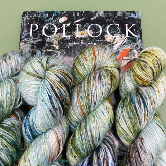 Jackson Pollock Cathedral - Superwash Sock 4 ply or Superwash Merino DK