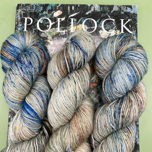 Jackson Pollock Number 31 - Superwash Sock 4 ply or Superwash Merino DK