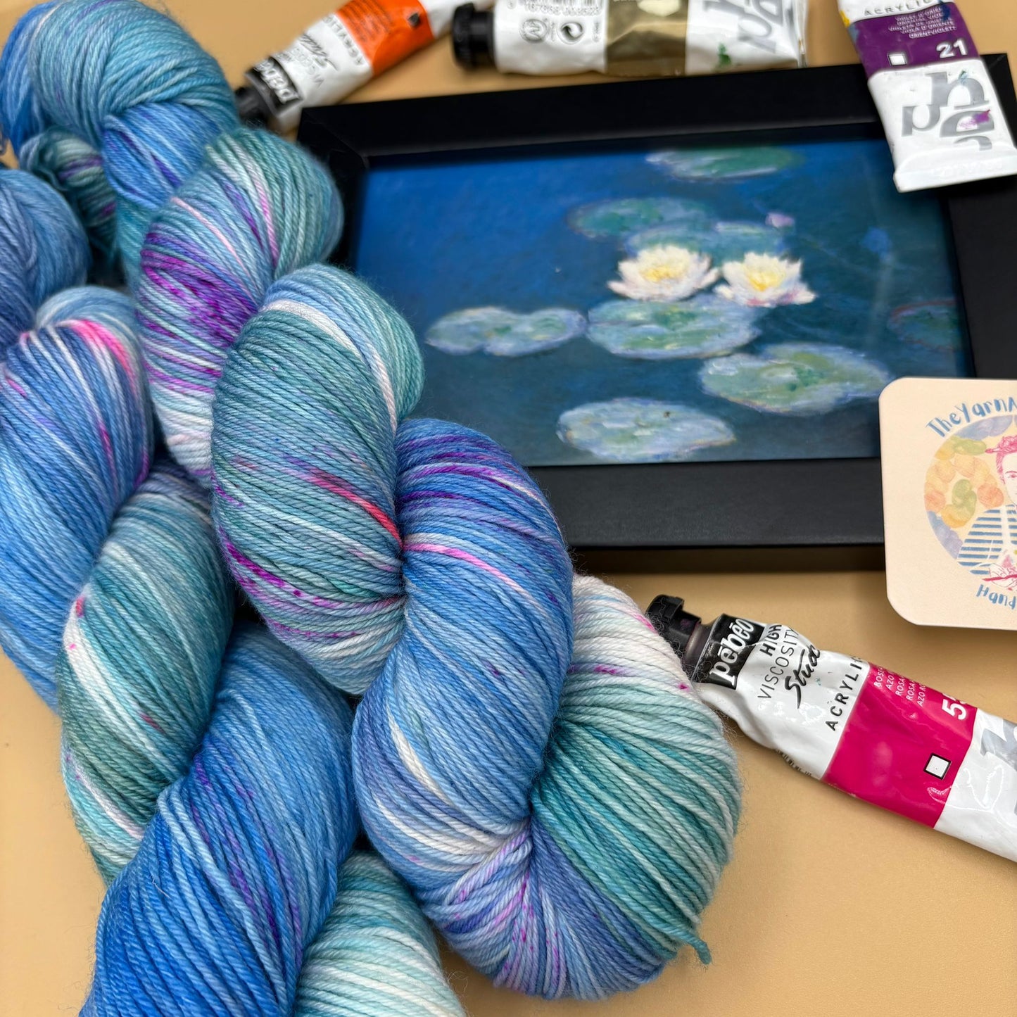 Monet's Blue Waterlillies - Superwash Merino DK