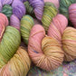 Monet Iris Garden In Giverny - Superwash Sock 4 ply or Superwash Merino DK