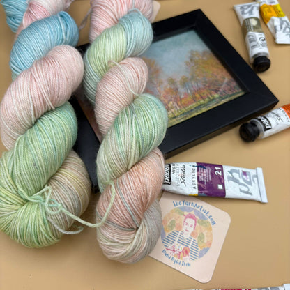 Monet's Springtime in Giverny - Merino Silk 4 Ply