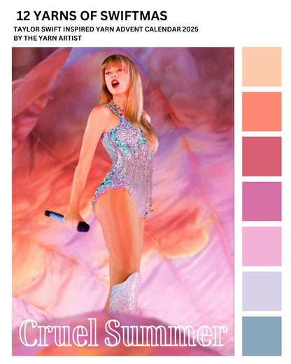 12 Days of Swiftmas Taylor Swift Art Yarn Advent Calendar 2025 - 12 Days plus extras - Superwash Sock 4 Ply, Merino DK, Sparkle 4 Ply