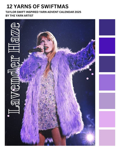 12 Days of Swiftmas Taylor Swift Art Yarn Advent Calendar 2025 - 12 Days plus extras - Superwash Sock 4 Ply, Merino DK, Sparkle 4 Ply