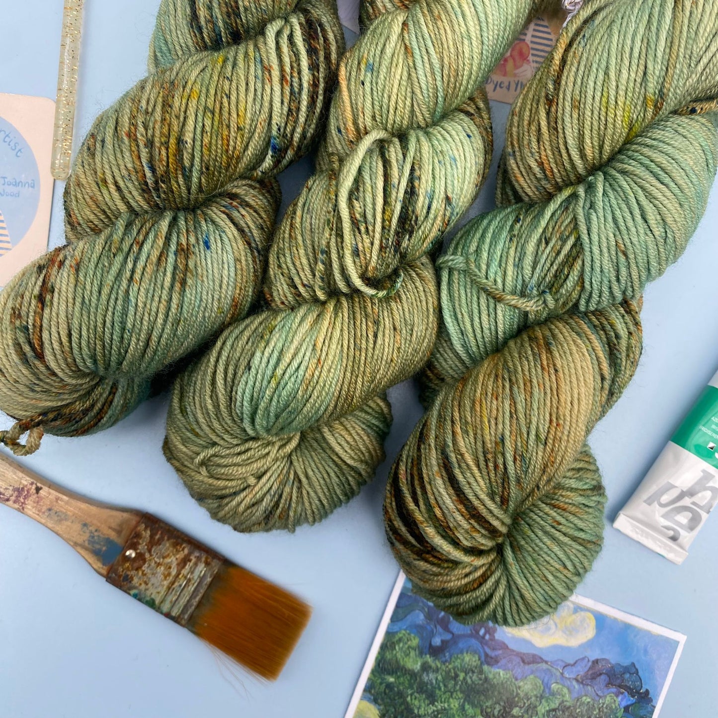 Van Gogh's Olive Trees - Superwash Sock 4 Ply or Superwash Merino DK