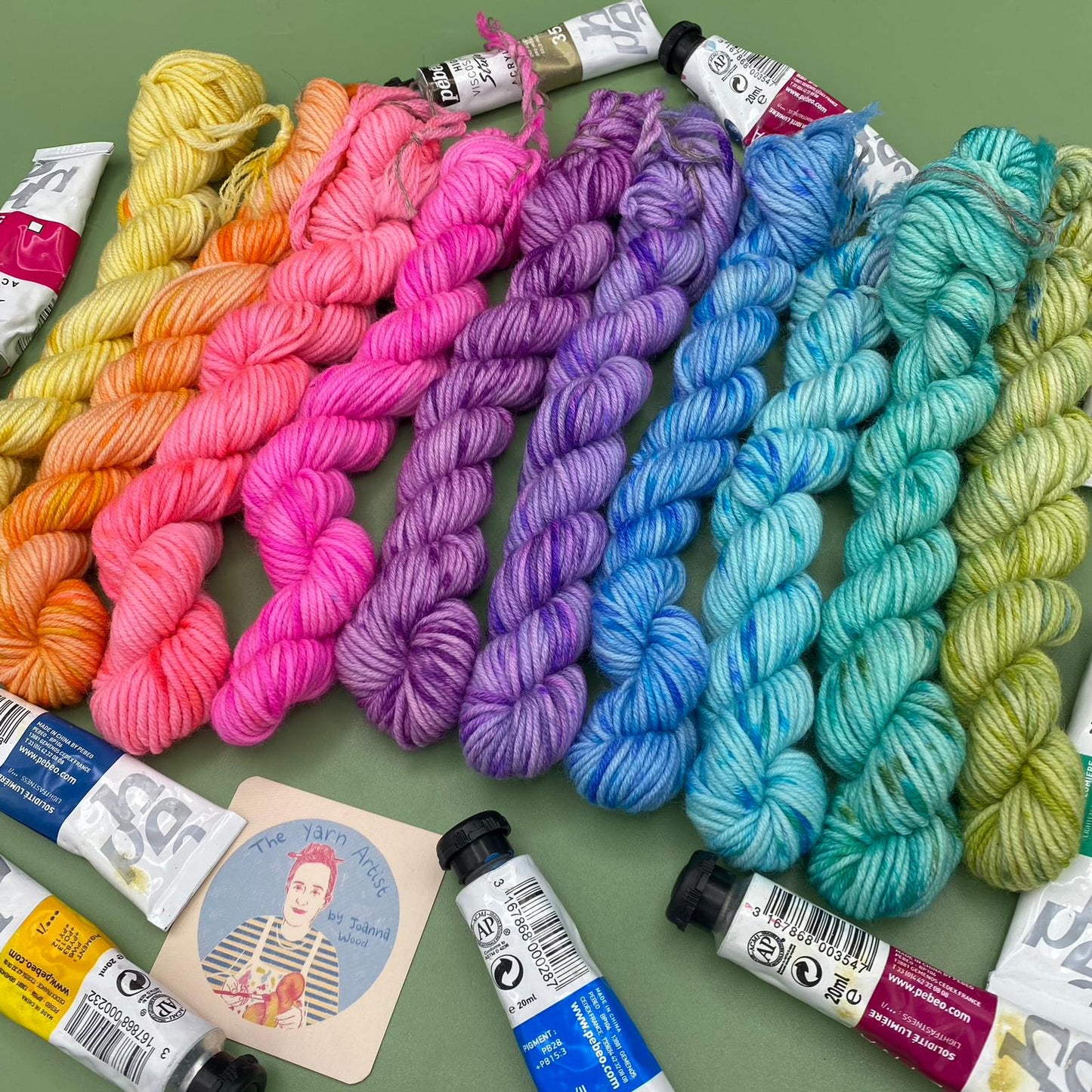 Frida Kahlo's Vivid Flowers Mini Skeins - 10 x 20g Mini Skeins - Sock 4 Ply or Merino DK