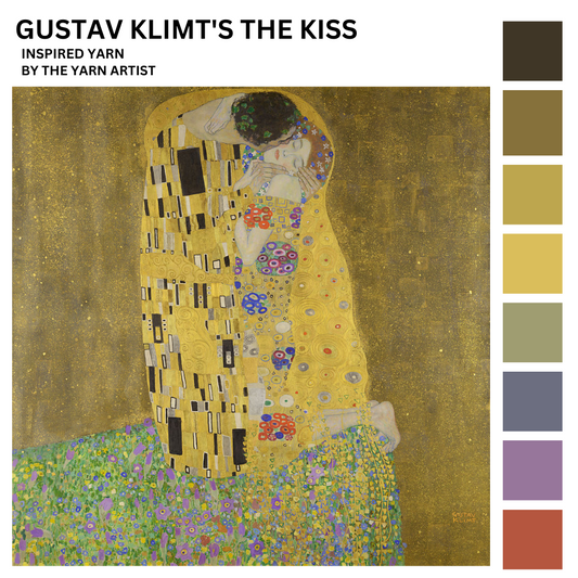 Gustav Klimt The Kiss Mystery Yarn Set - 5x20g Skeins + 100g - Various Bases