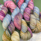 Monet's Tulip Fields with Windmill  - Merino Silk 4 Ply or Superwash Sock DK